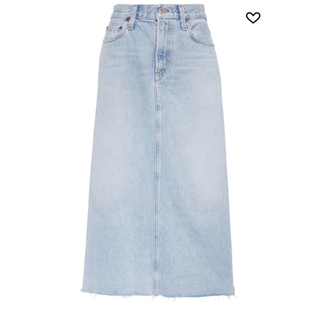 NWT AGOLDE Sky Blue Maxi Denim Skirt